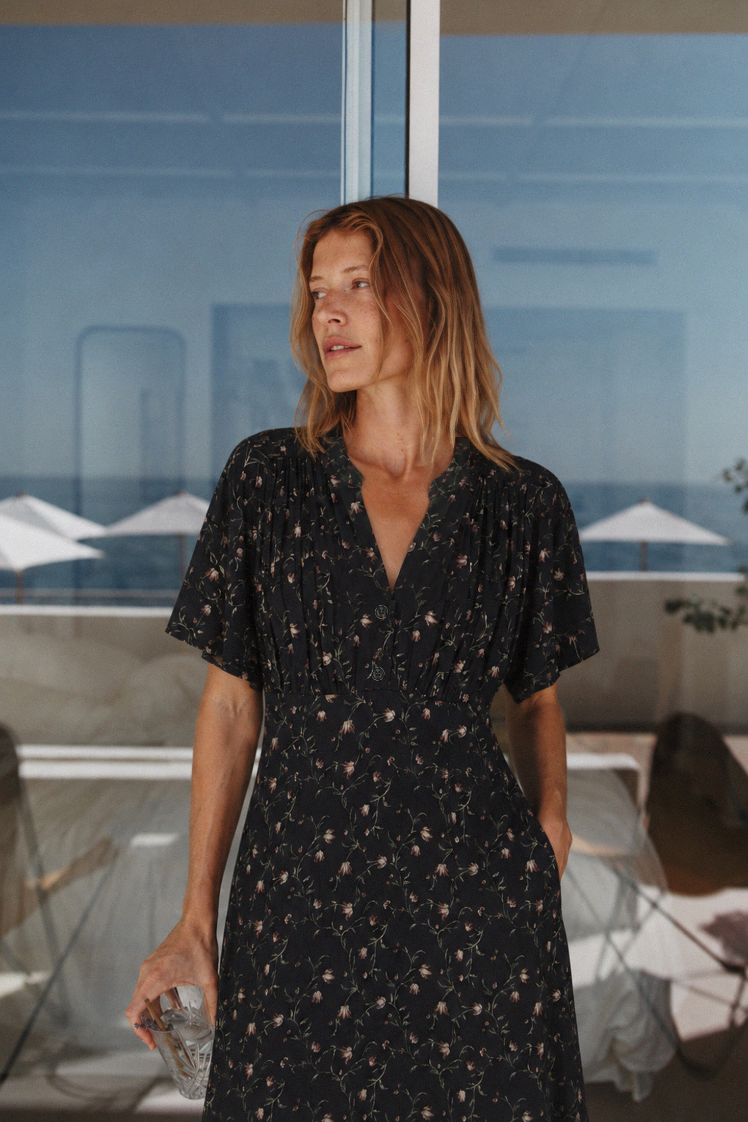LONG FLORAL PRINT DRESS