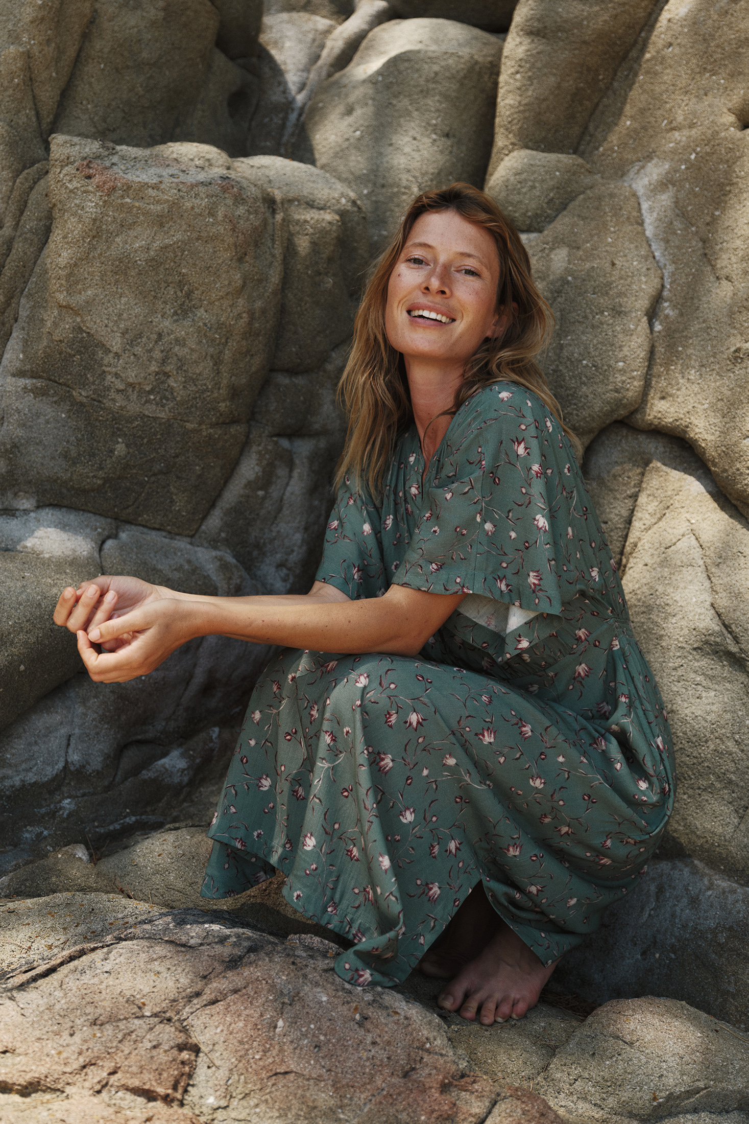 LONG FLORAL PRINT DRESS