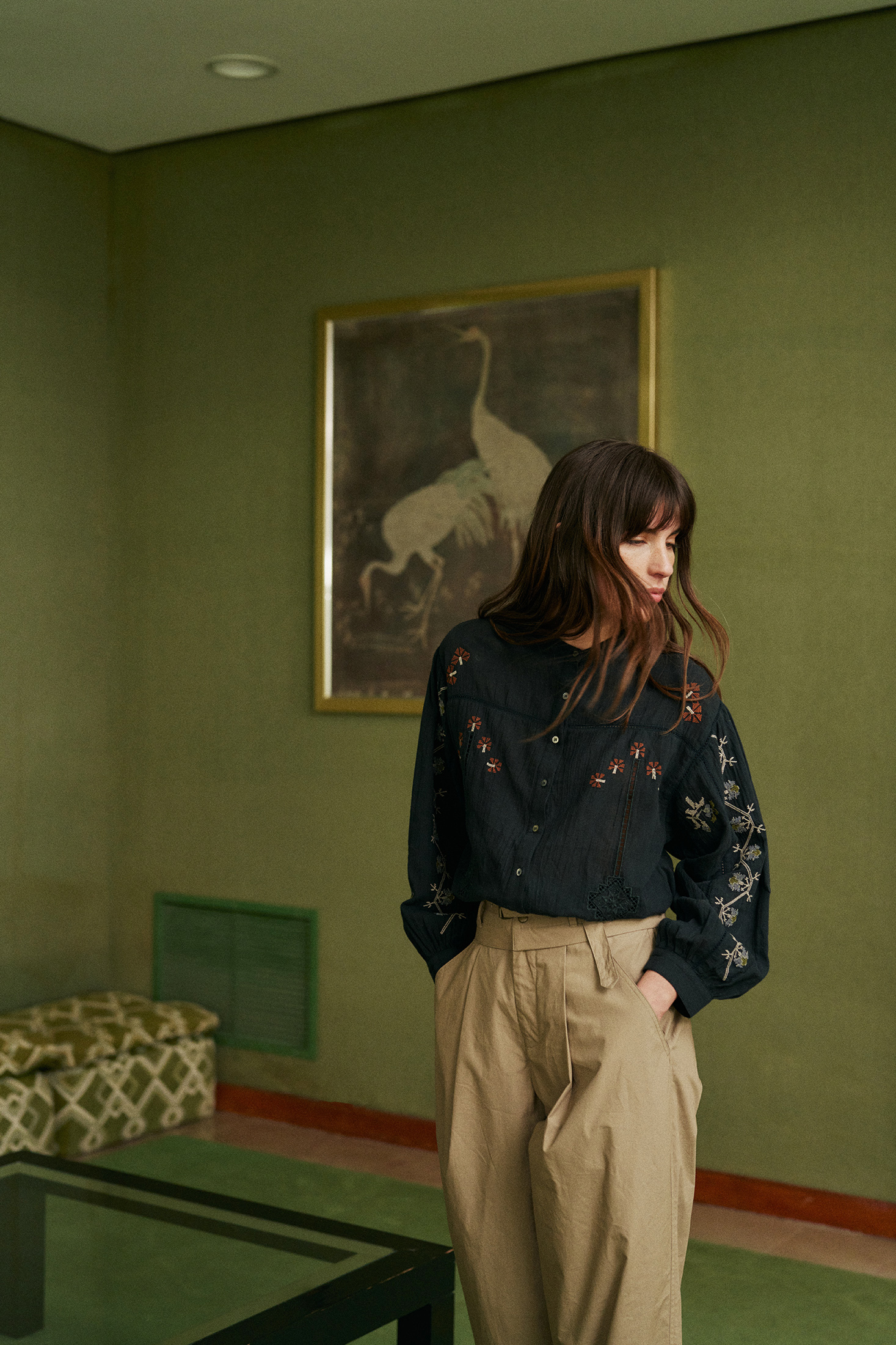 CHEMISE BRODÉE VOLUMINEUSE