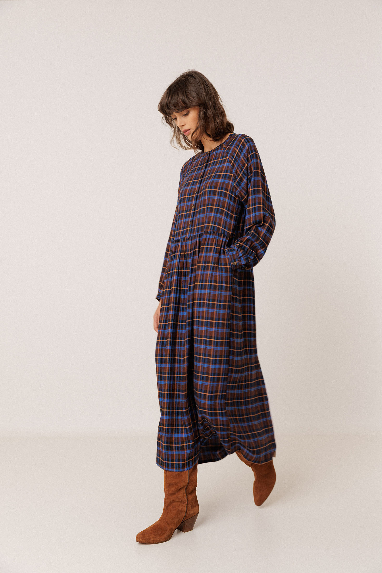 MULTICOLOR CHECKERED DRESS