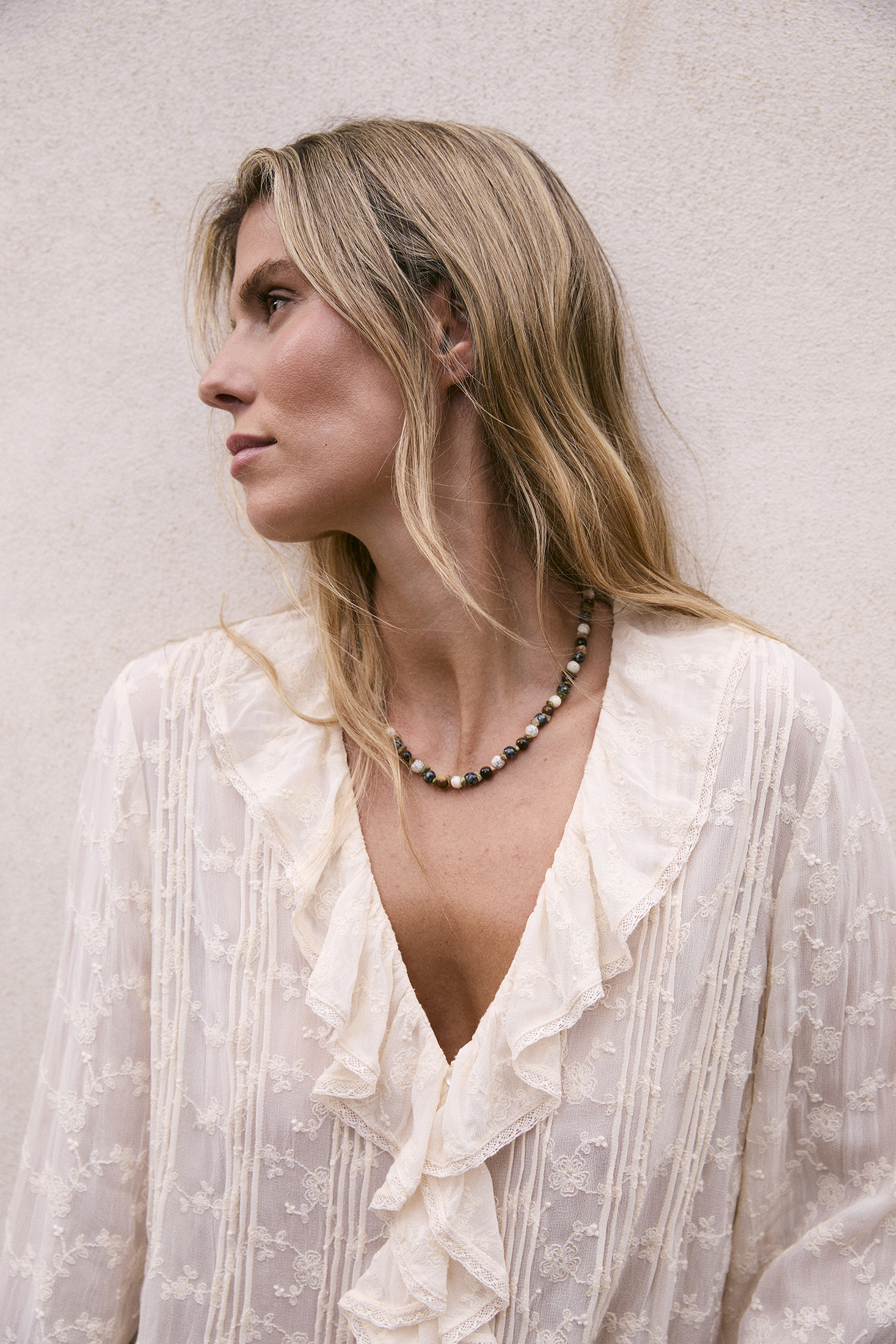 EMBROIDERED ROMANTIC RUFFLE SHIRT
