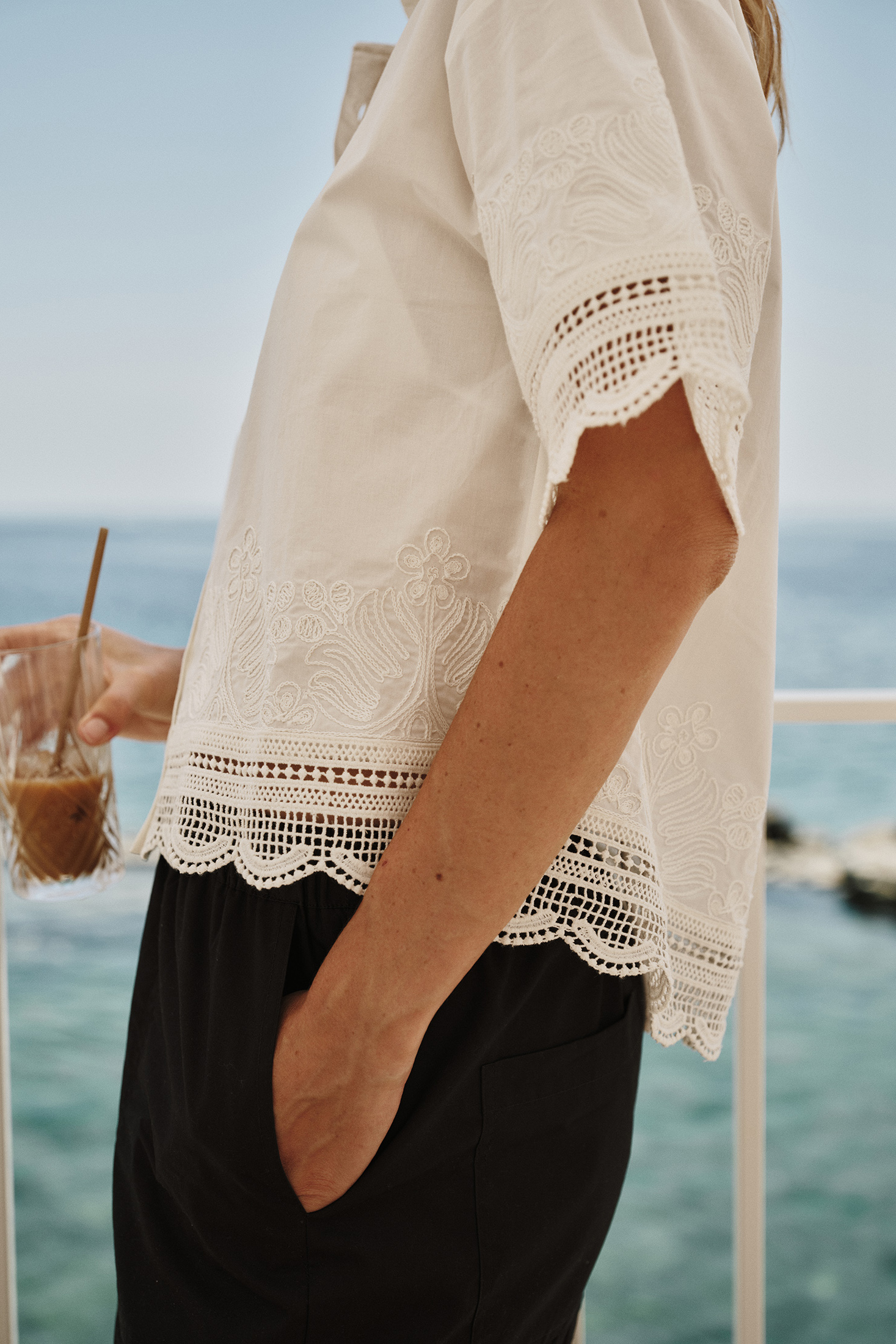 EMBROIDERED POPLIN SHIRT