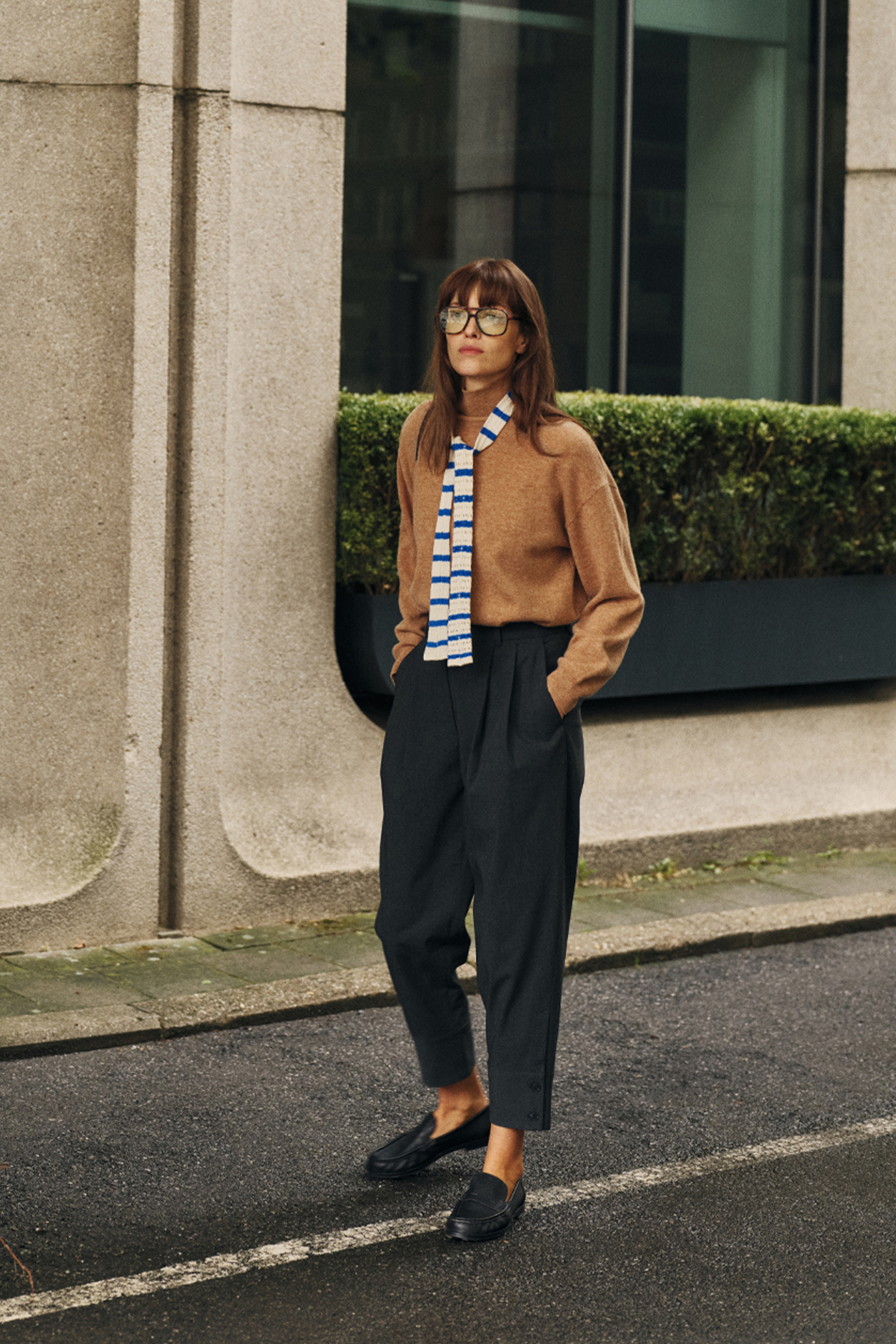 TAILORED PLEAT-FRONT TROUSERS